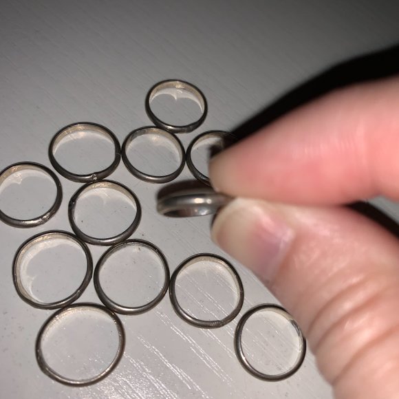 3/4 2mm Sterling Silver Plain band ring - Picture 4 of 5